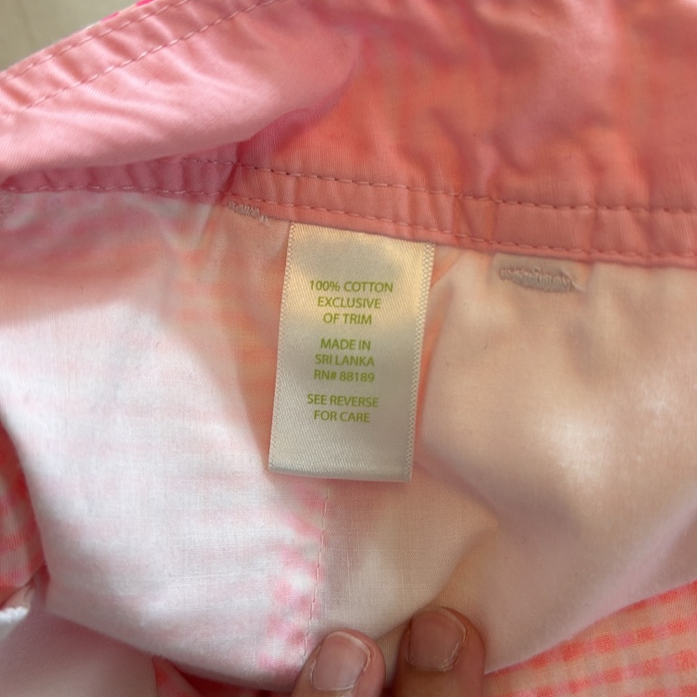 Lilly Pulitzer Pink 100% Cotton Buttercup Shorts with Scalloped Hem Size 2 - Picture 8 of 10